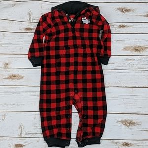 Carter's Buffalo Plaid Fleece Romper 18M